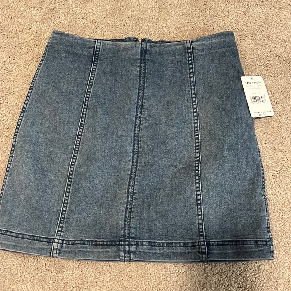 Free people modern femme denim skirt size 10